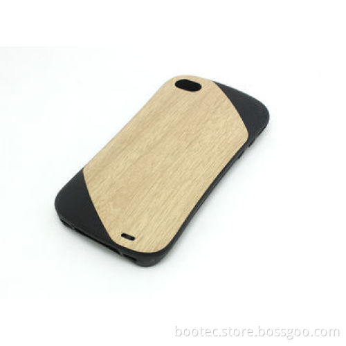 Slim PU Leather Wood Case for iPhone 5, Eco-friendly, Natural
